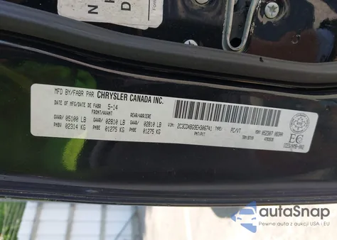 2014 Dodge Charger Se from USA, damaged, VIN 2C3CDXBG9EH306741